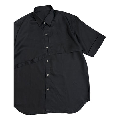 Black side Overlap 100% Cotton Shirt