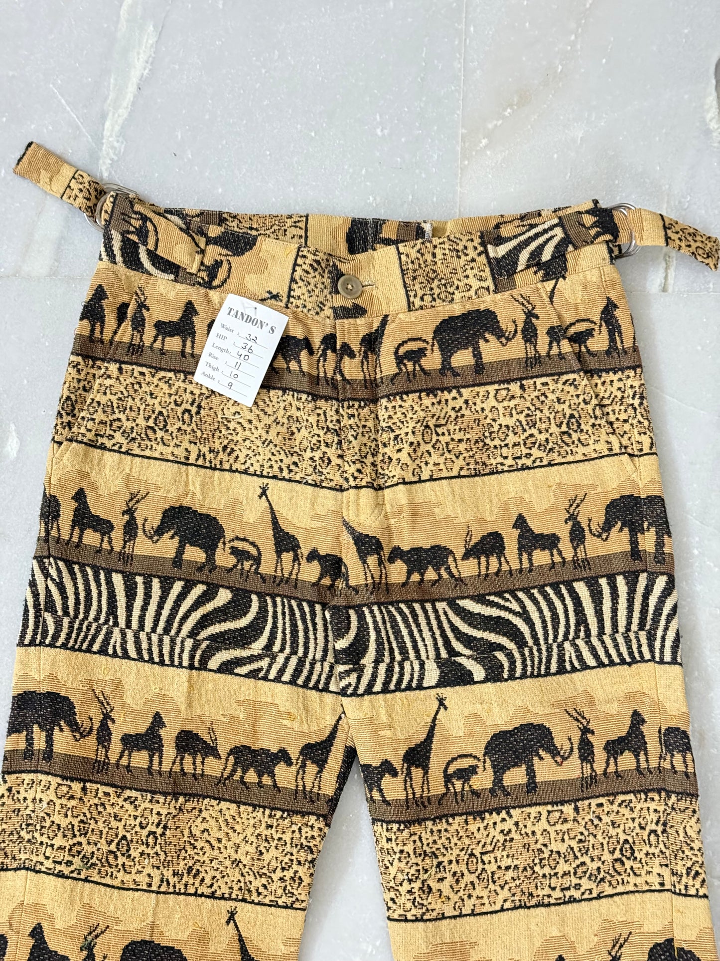 Handmade pants from vintage Italian curtain