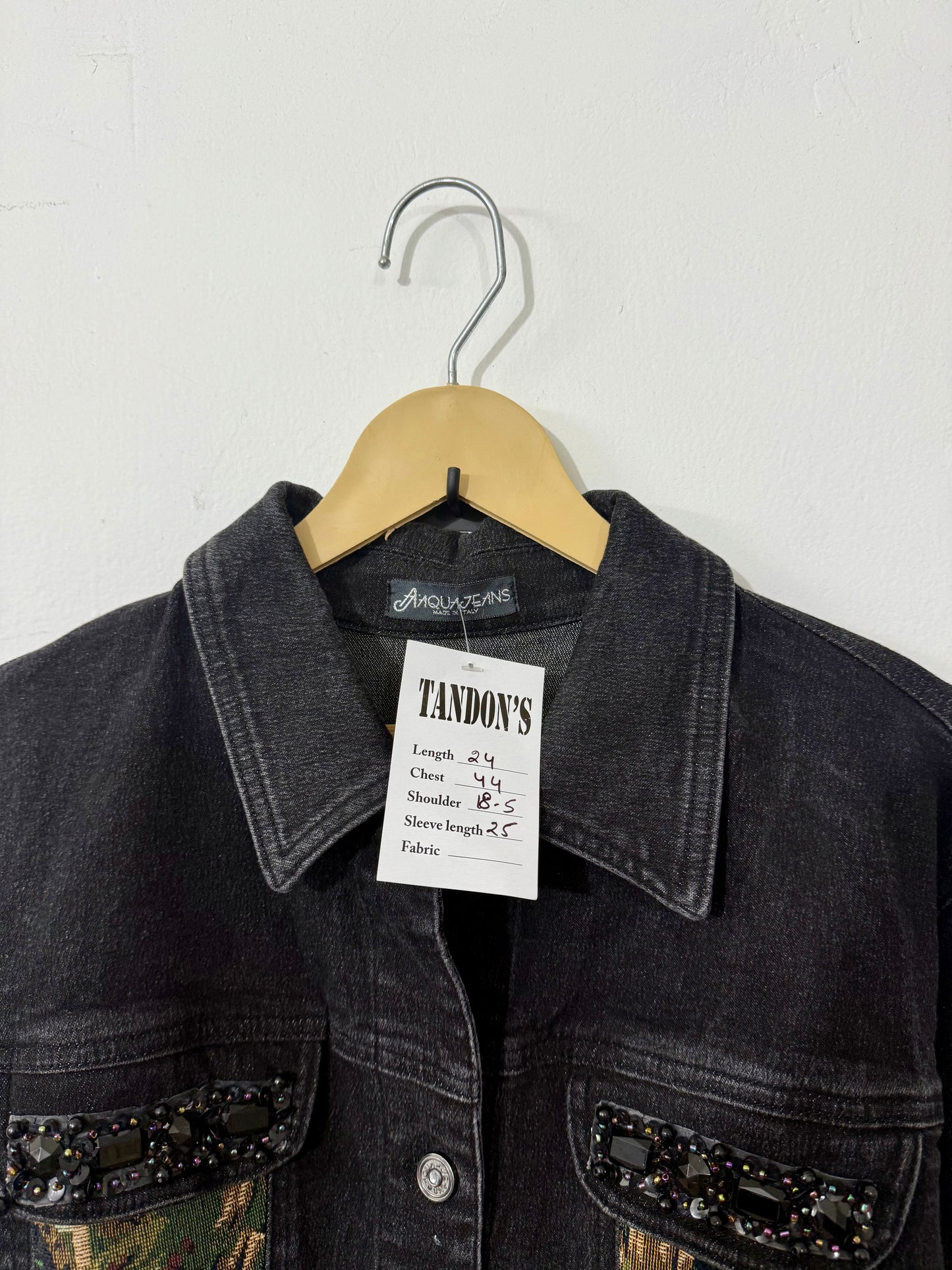 Aqua Jeans Customised Tapestry patch Denim Jacket