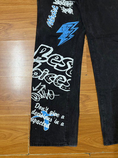 Hip Hop printed  Jeans
