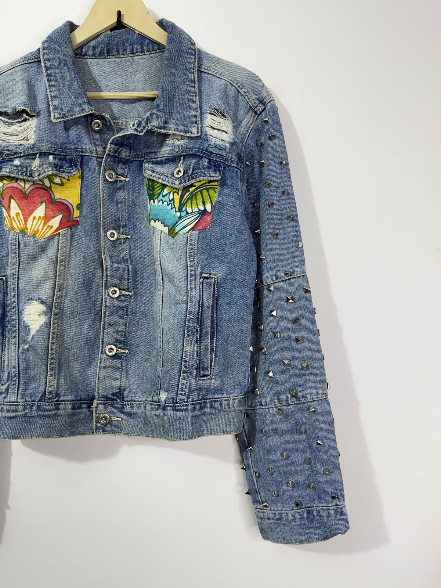 Customised tapestry patch Denim Jacket