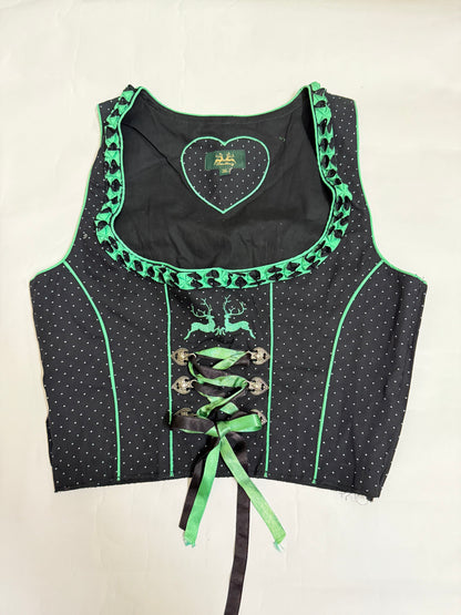 Black and Green Corset Top
