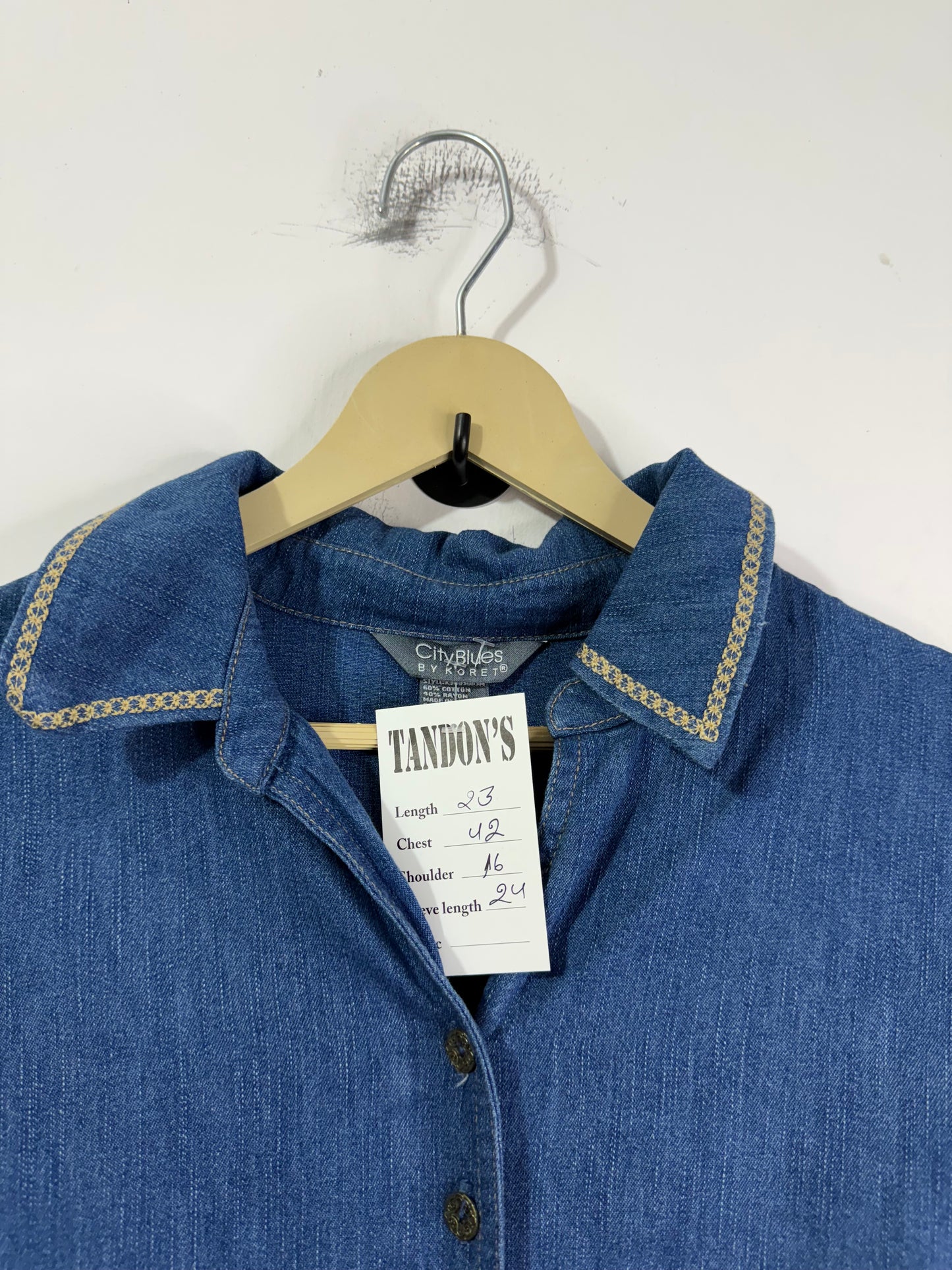 City Blues Embroidered Denim Shirt