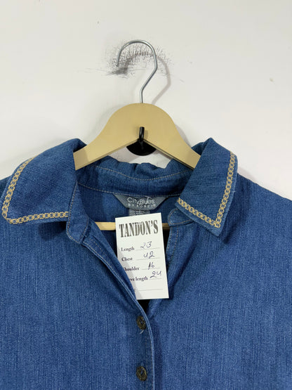 City Blues Embroidered Denim Shirt