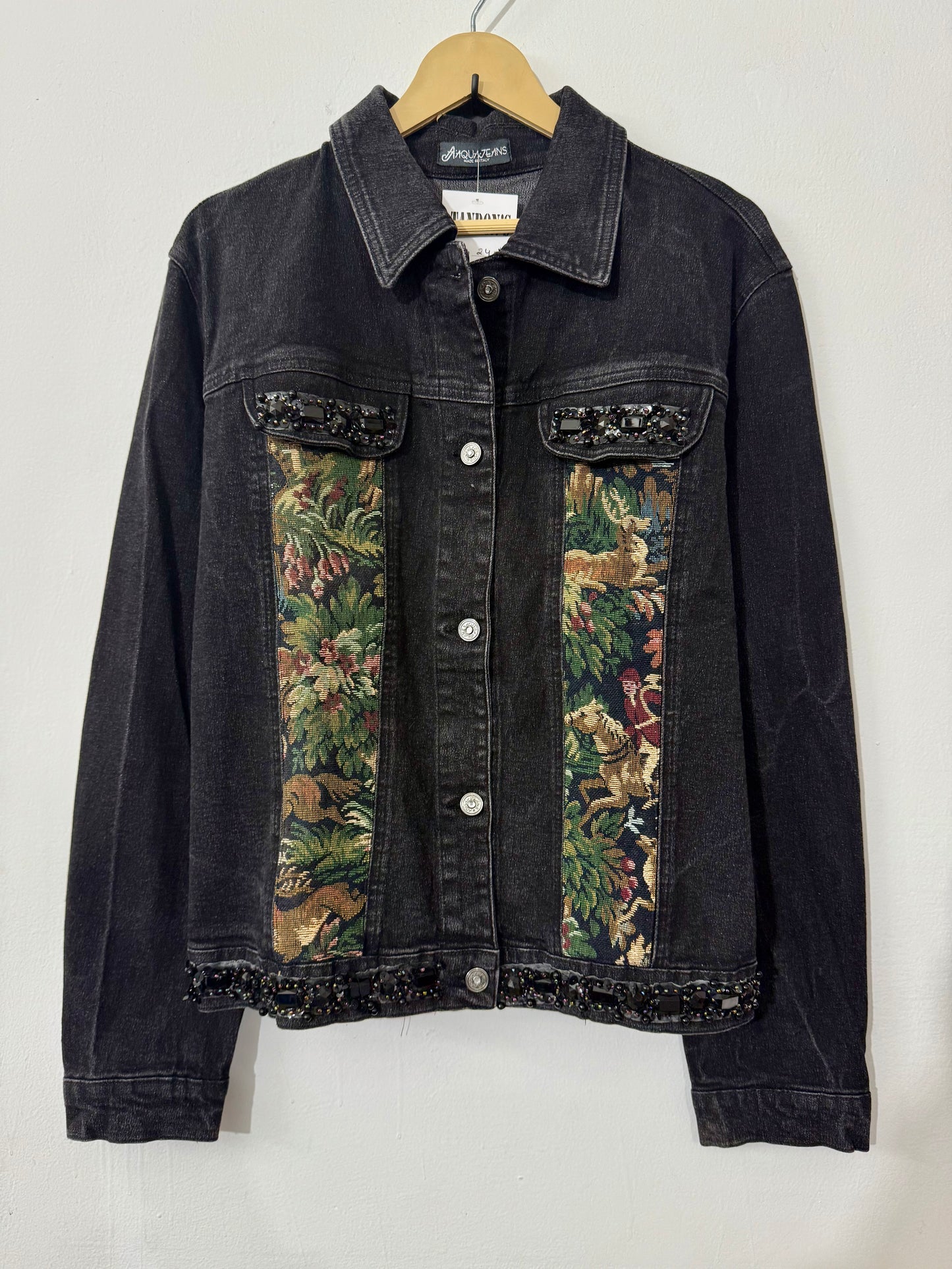 Aqua Jeans Customised Tapestry patch Denim Jacket
