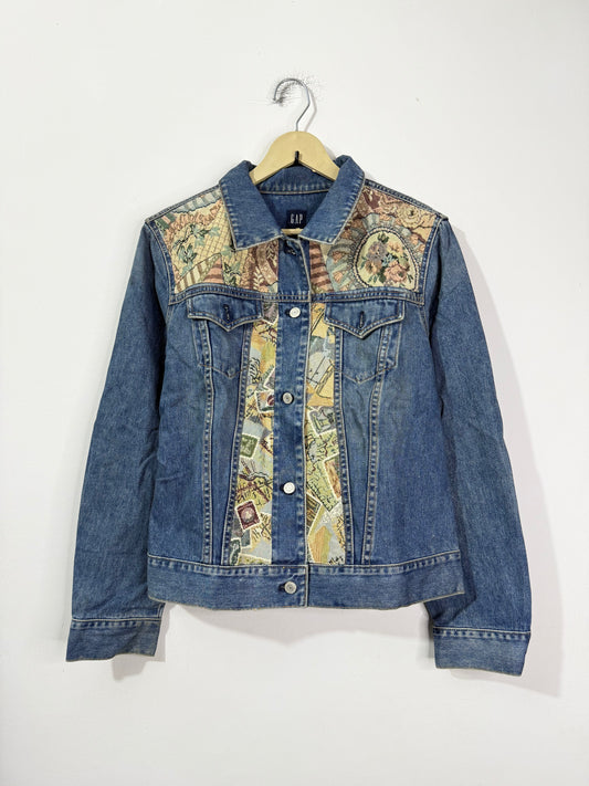 Customised tapestry patch Denim Jacket