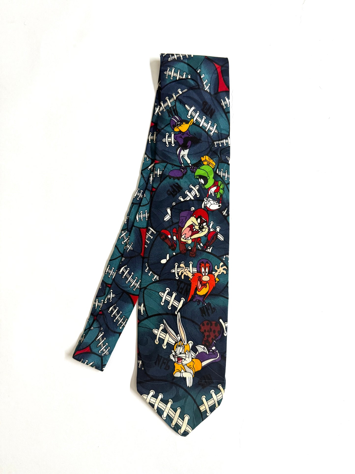 Football Toons Vintage Silk Tie