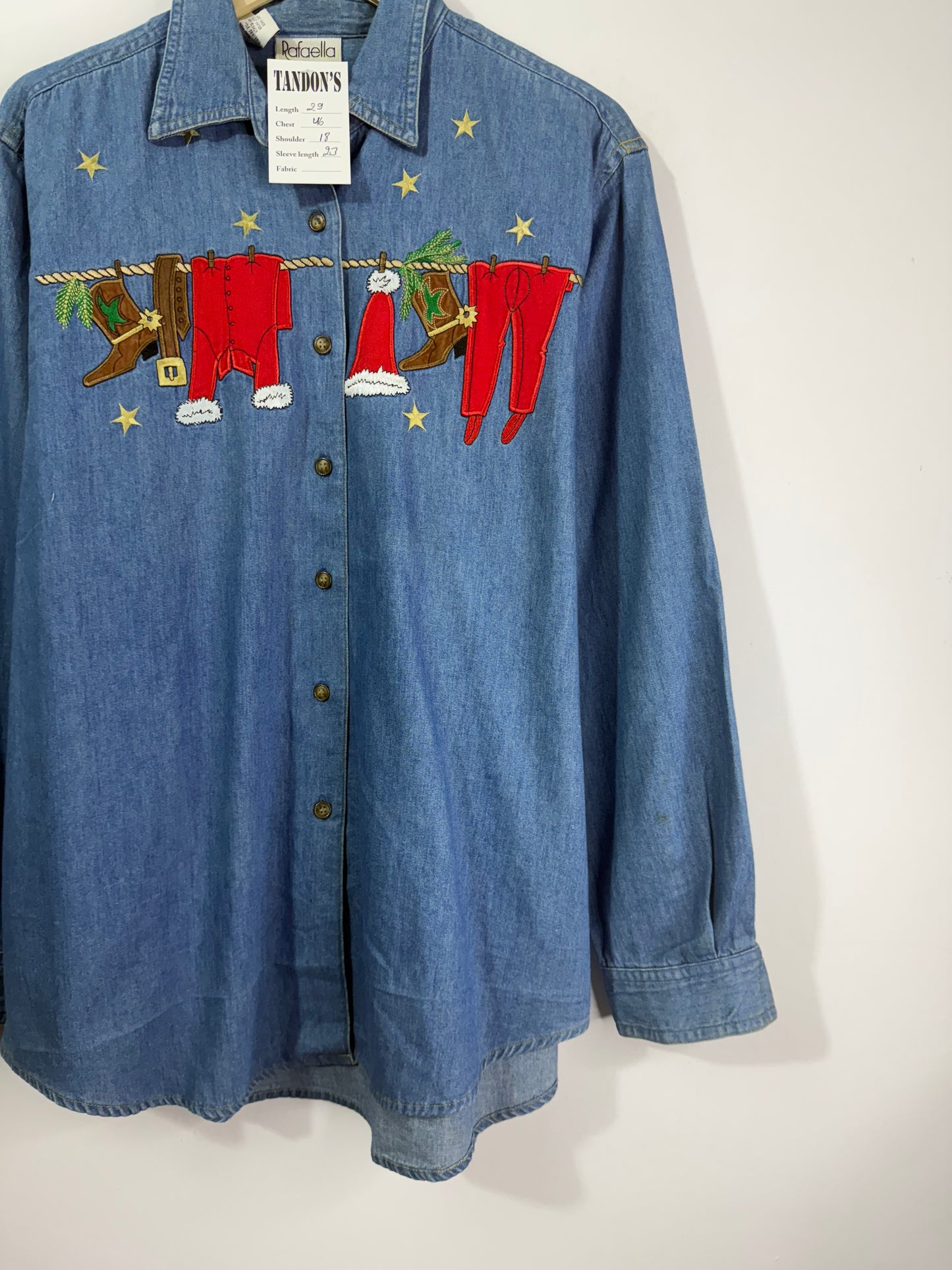 Rafaella Embroidered Denim Shirt