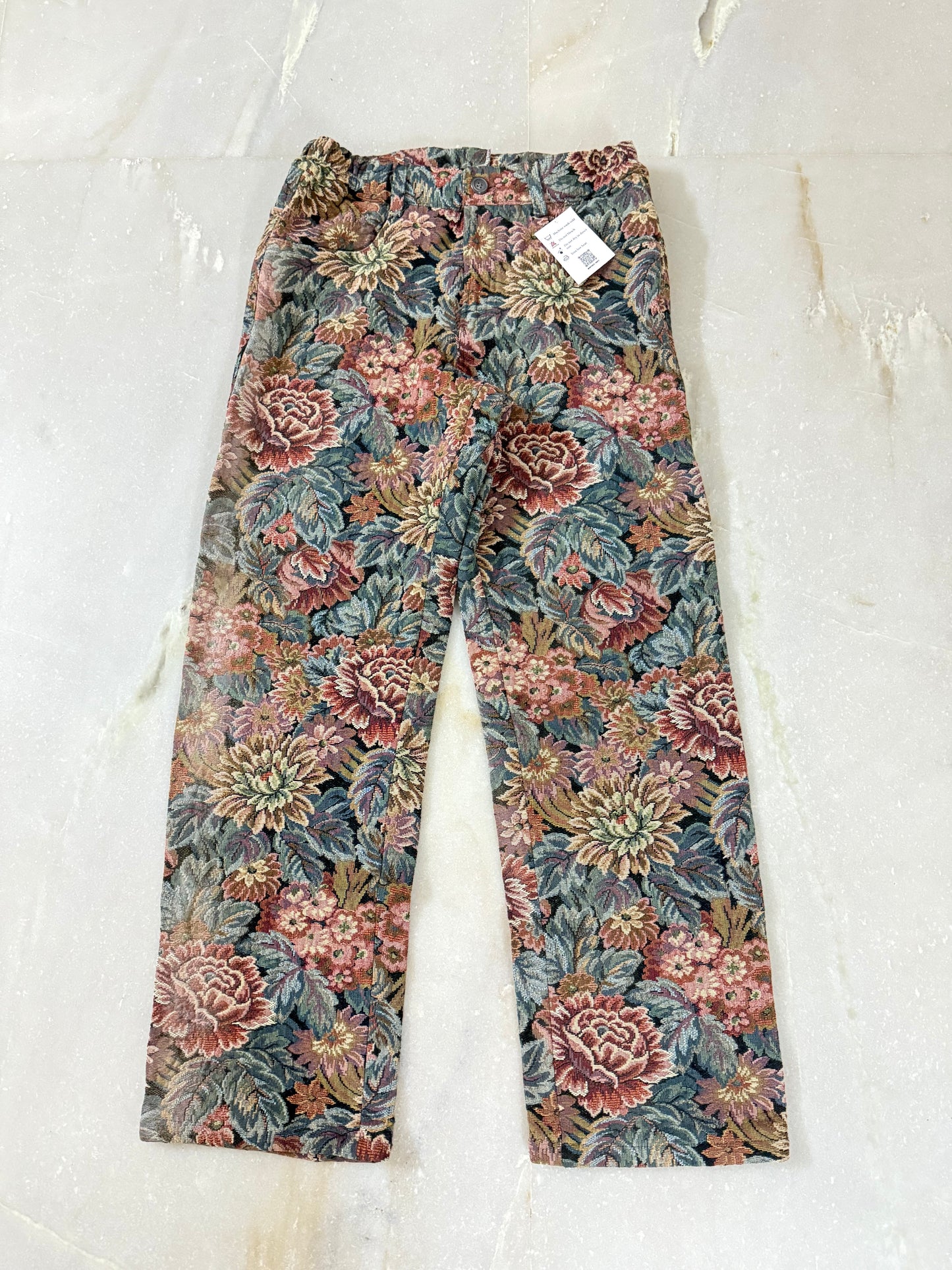 Handmade pants from vintage Italian curtain