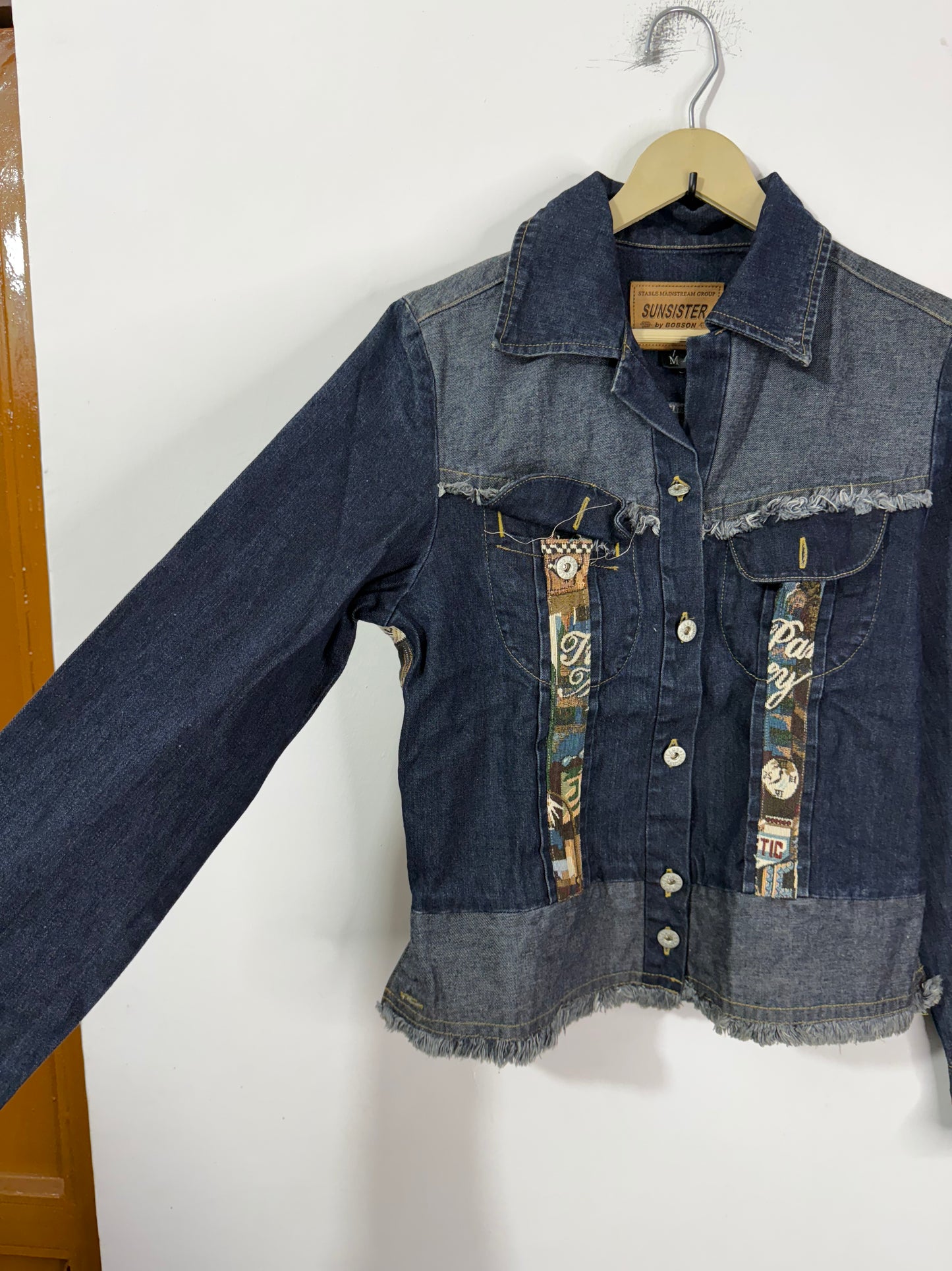 Customised tapestry patch Denim Jacket