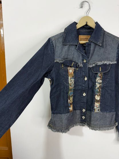 Customised tapestry patch Denim Jacket