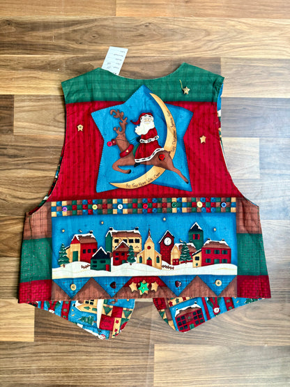 Christmas print vest