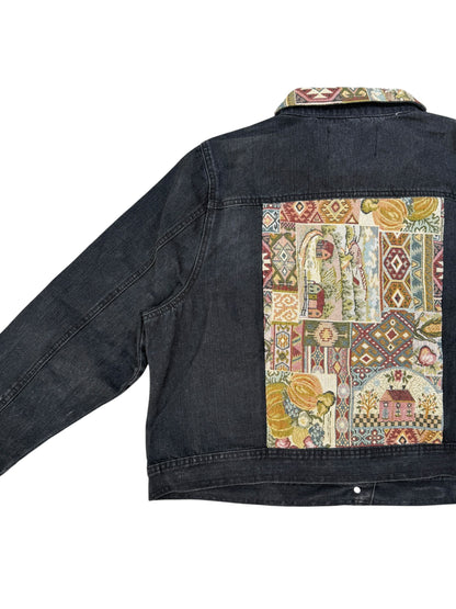 Upcycled Tapestry Denim Jacket