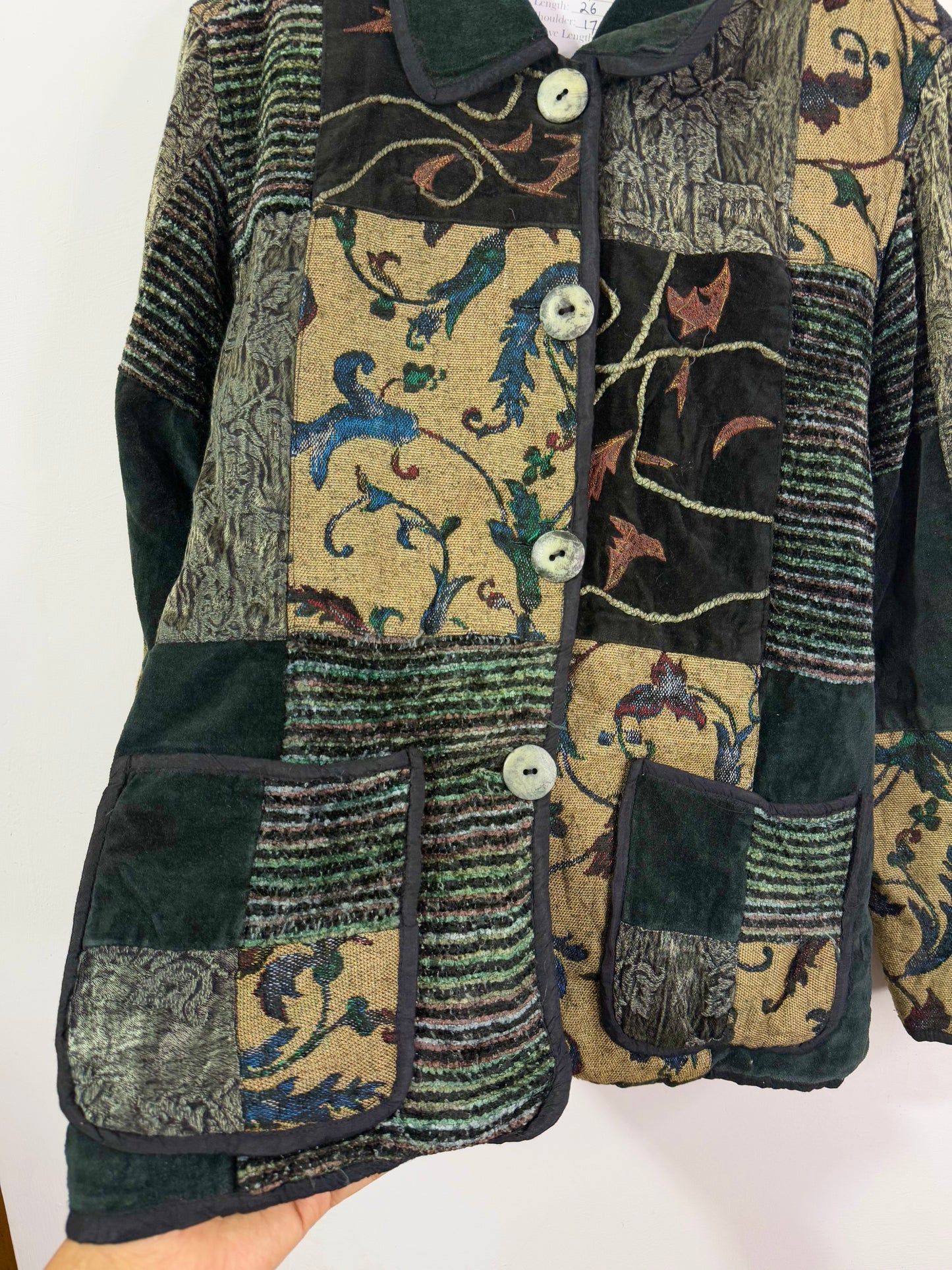 Silk Patch Embroidered Vintage Jacket