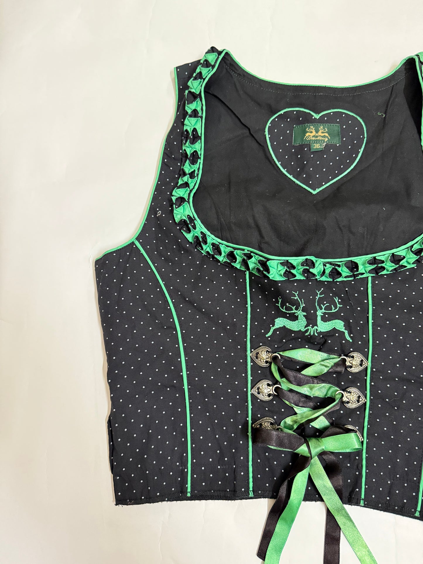 Black and Green Corset Top