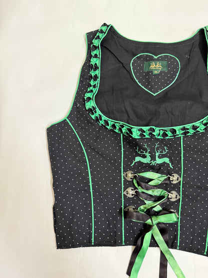 Black and Green Corset Top