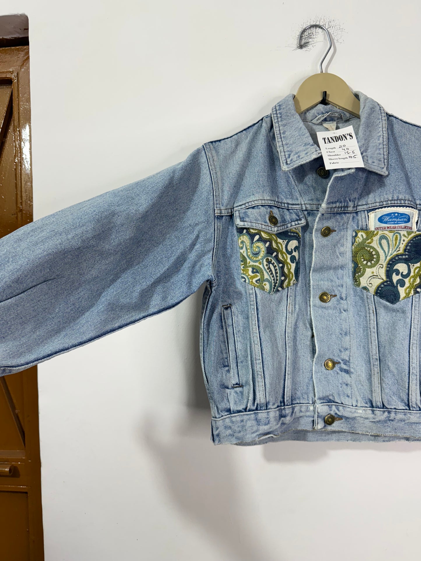 Customised tapestry patch Denim Jacket
