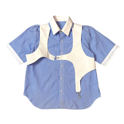 Blue Cotton vest 100% Cotton Shirt