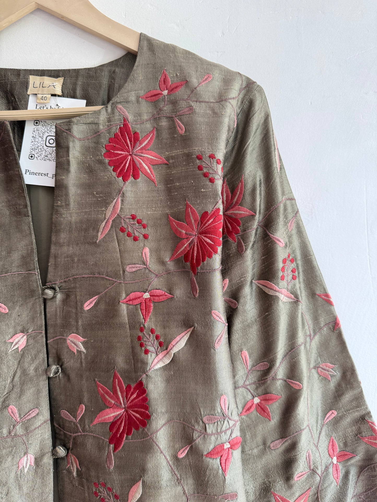 Lila Silk Embroidered Jacket