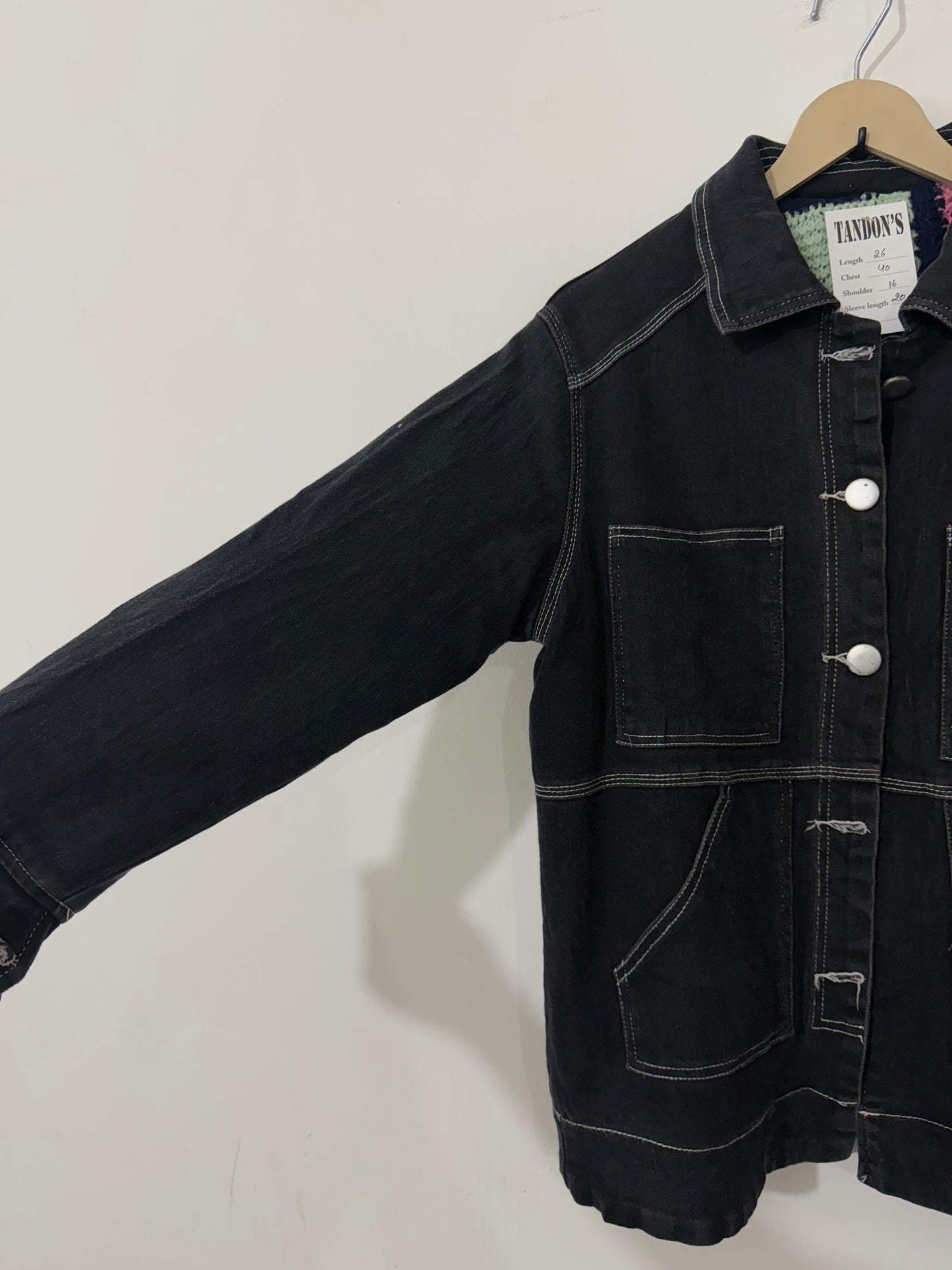 Reversible Denim Crochet Jacket