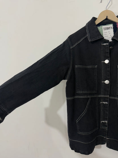 Reversible Denim Crochet Jacket