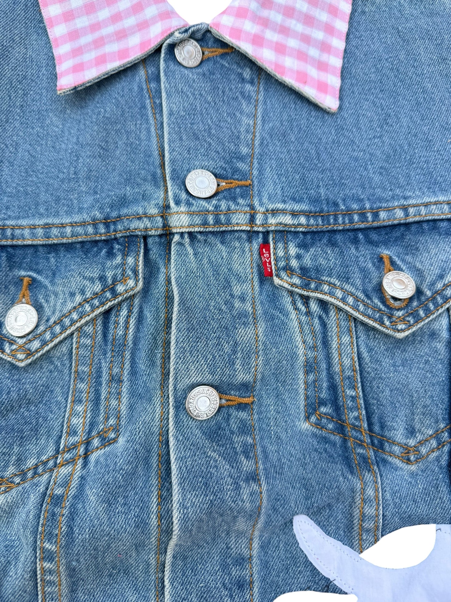 Upcycled Cow Patch Denim Jacket