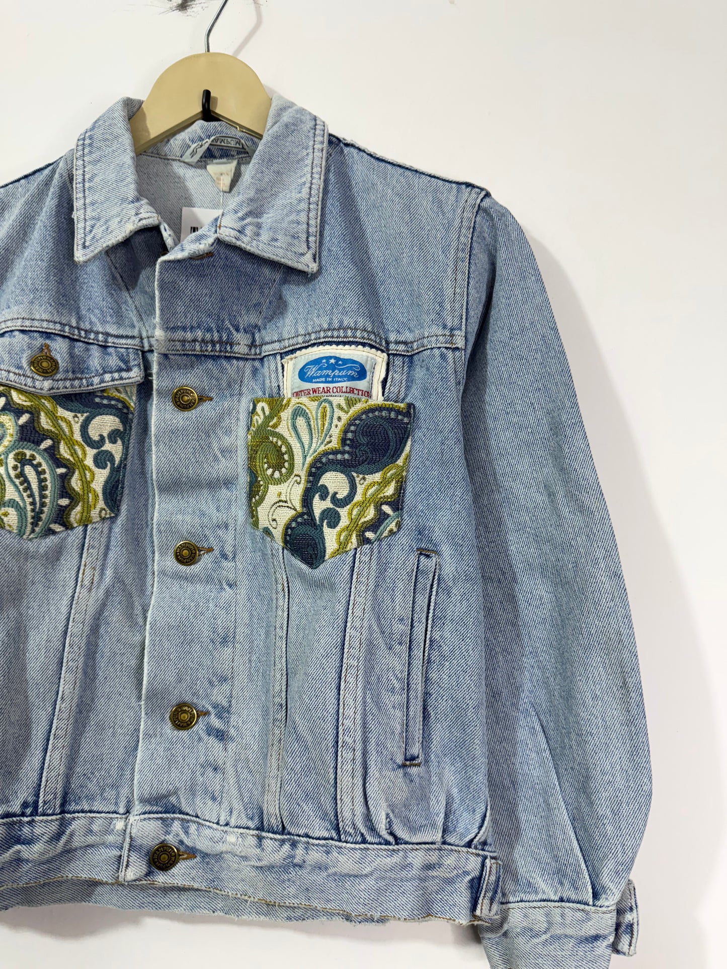 Customised tapestry patch Denim Jacket