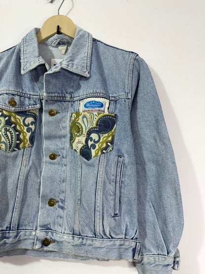 Customised tapestry patch Denim Jacket