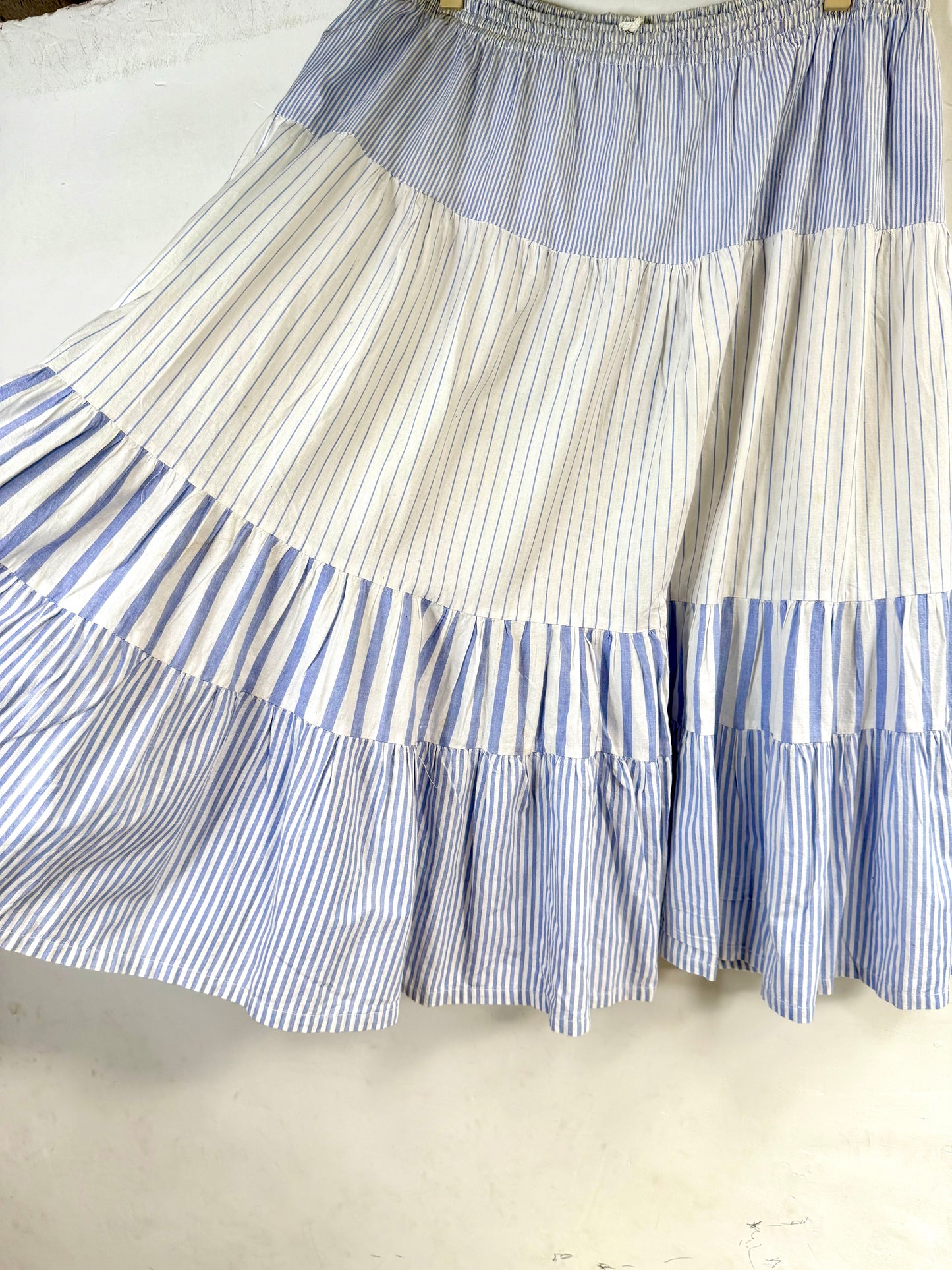Blue flared skirt