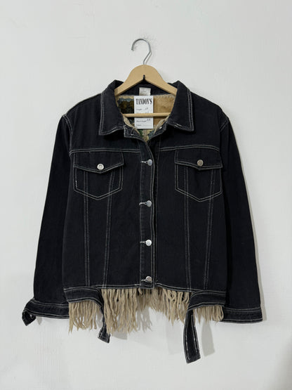 Reversible Denim Crochet Jacket