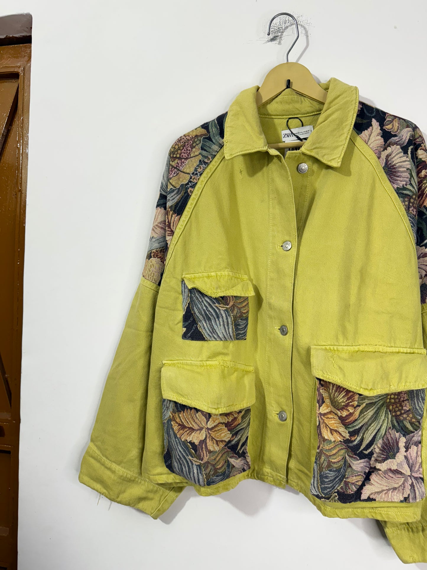 Customised tapestry patch Denim Jacket