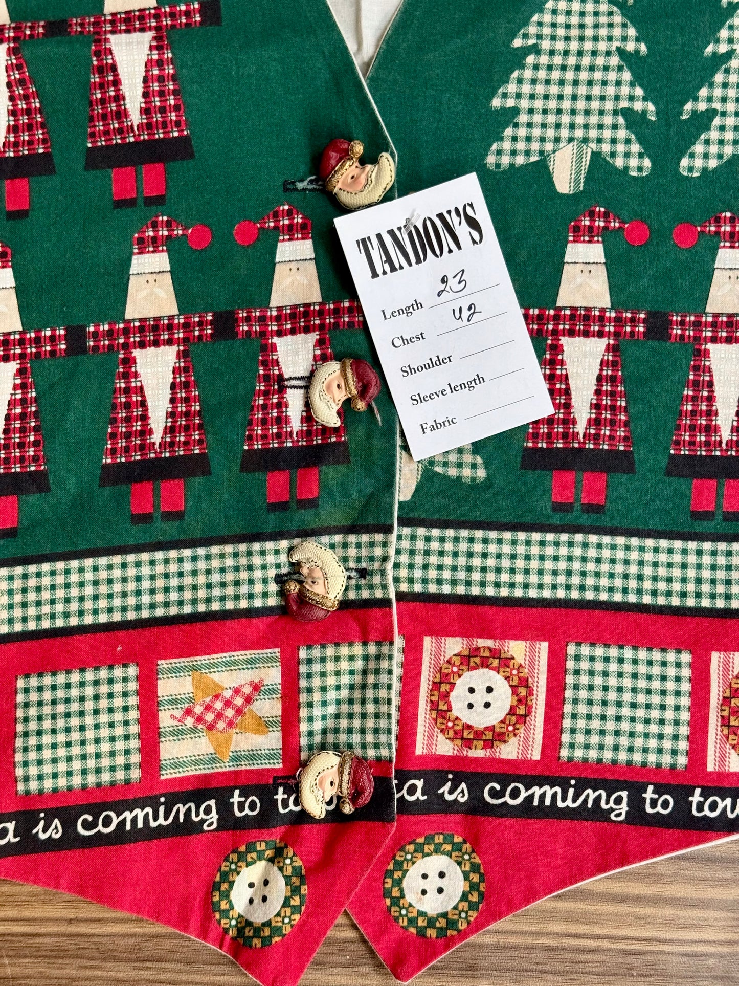 Christmas Print vest