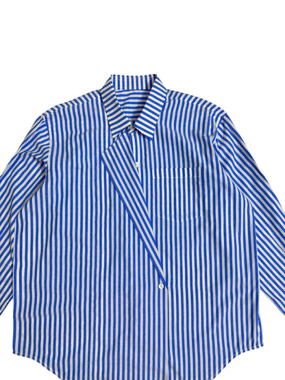 Blue Overlap 100% Cotton Shirt