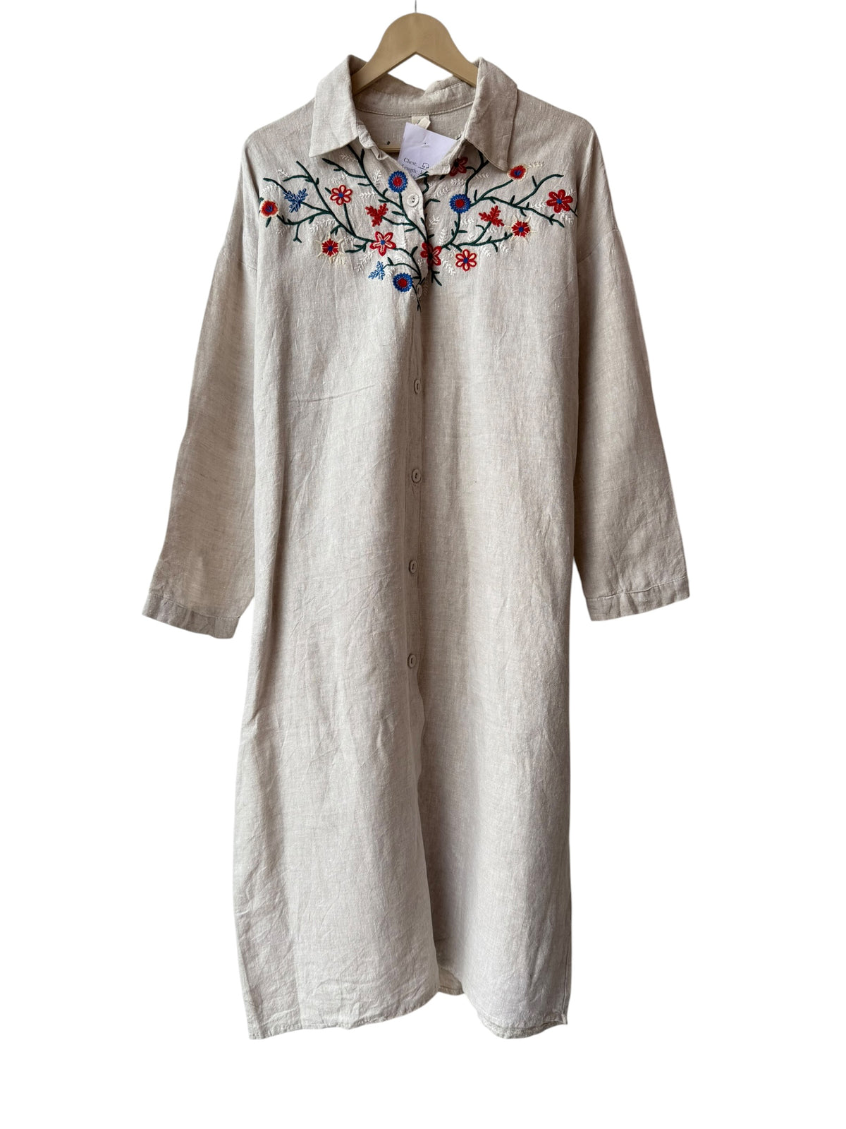 Linen Long vintage Jacket