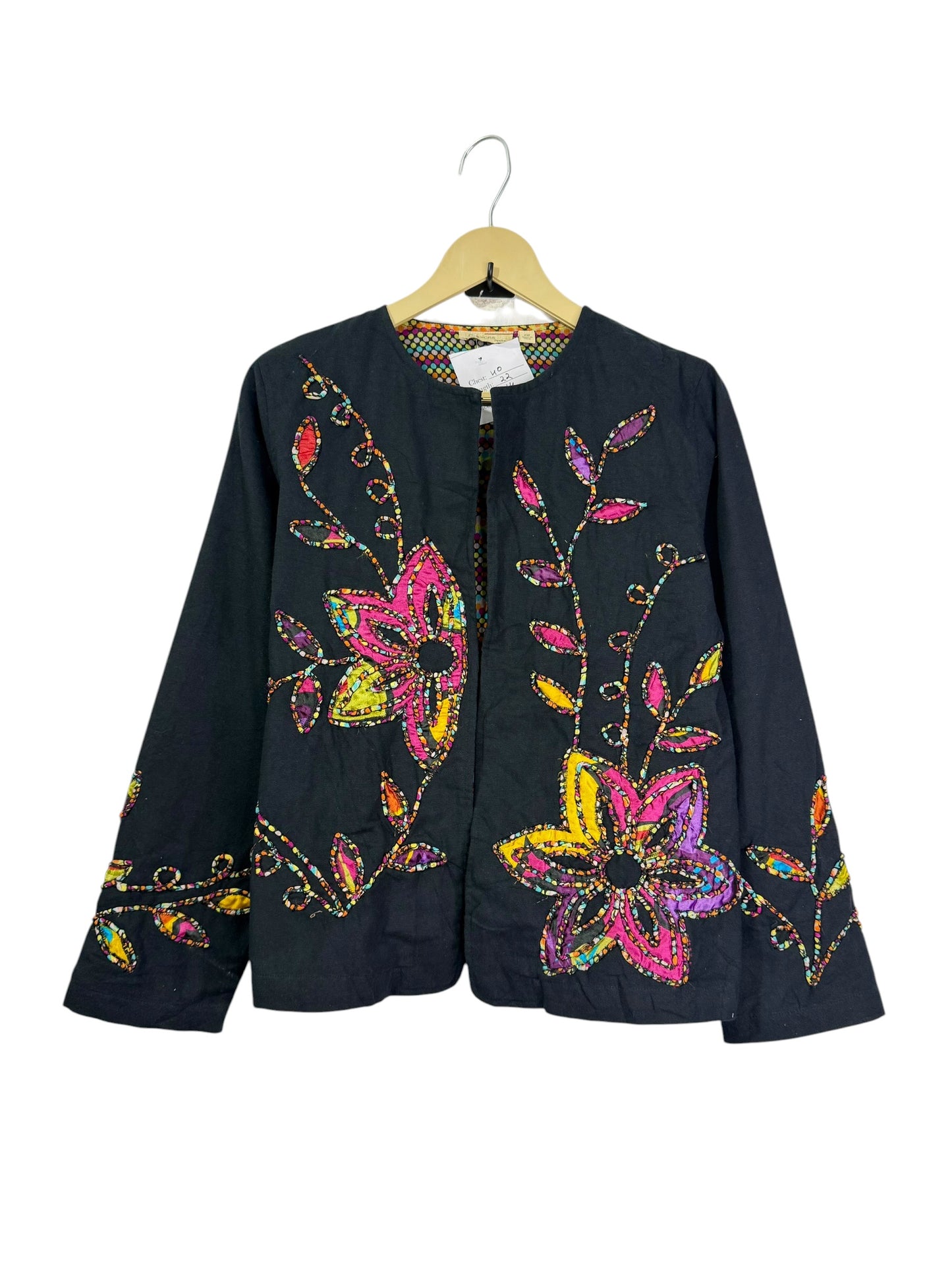 CHOICES PETITE Embroidered Vintage Jacket