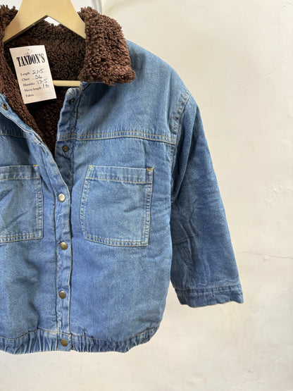 Denim and fur Jacket