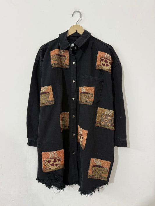 Customised Tapestry patch Denim Jacket