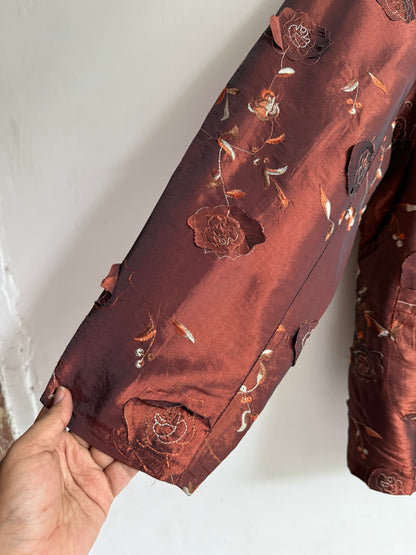 Ligra Silk Embroidered Jacket