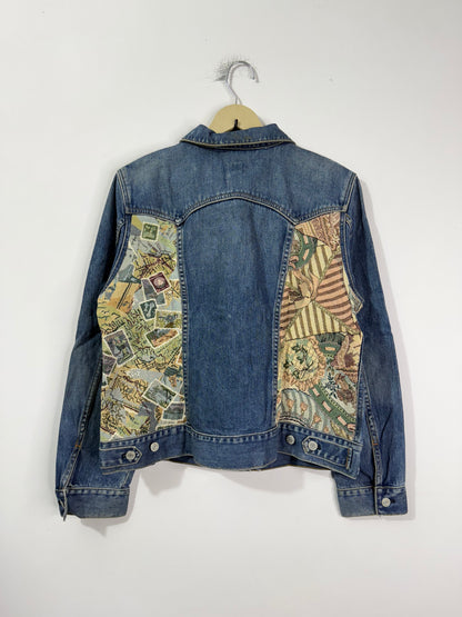 Customised tapestry patch Denim Jacket