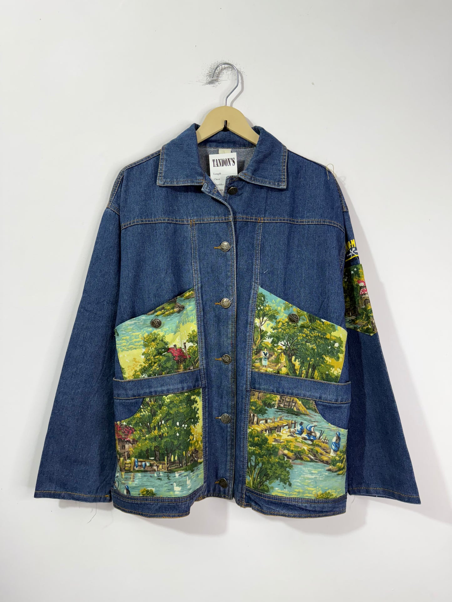 Customised tapestry patch Denim Jacket