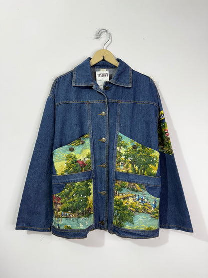 Customised tapestry patch Denim Jacket