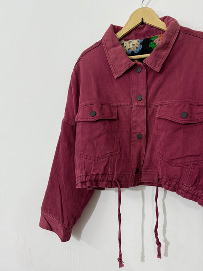 Reversible Denim Crochet Jacket