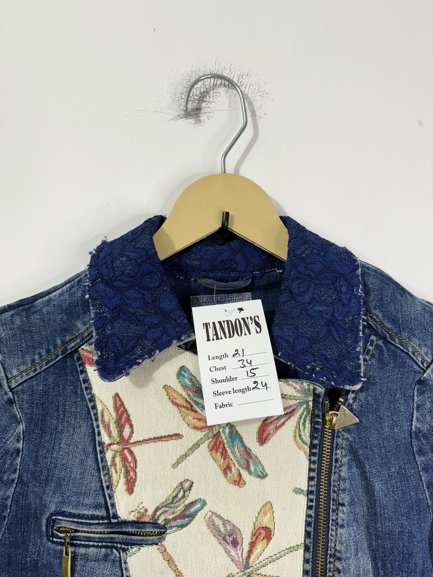 Customised Tapestry patch Denim Jacket