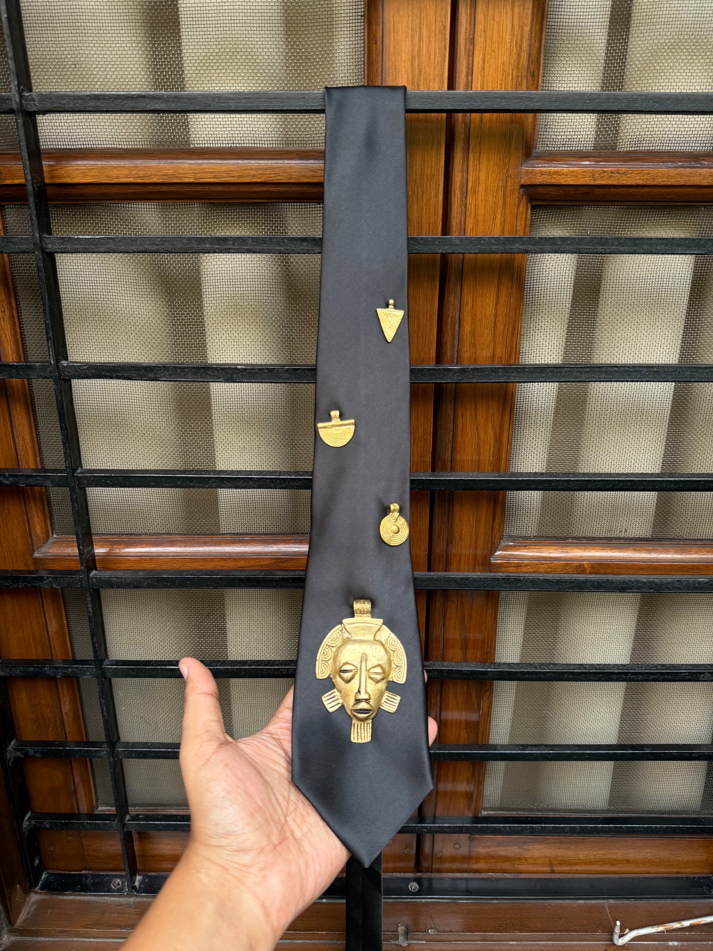 Golden Charm Handmade Vintage Silk Tie