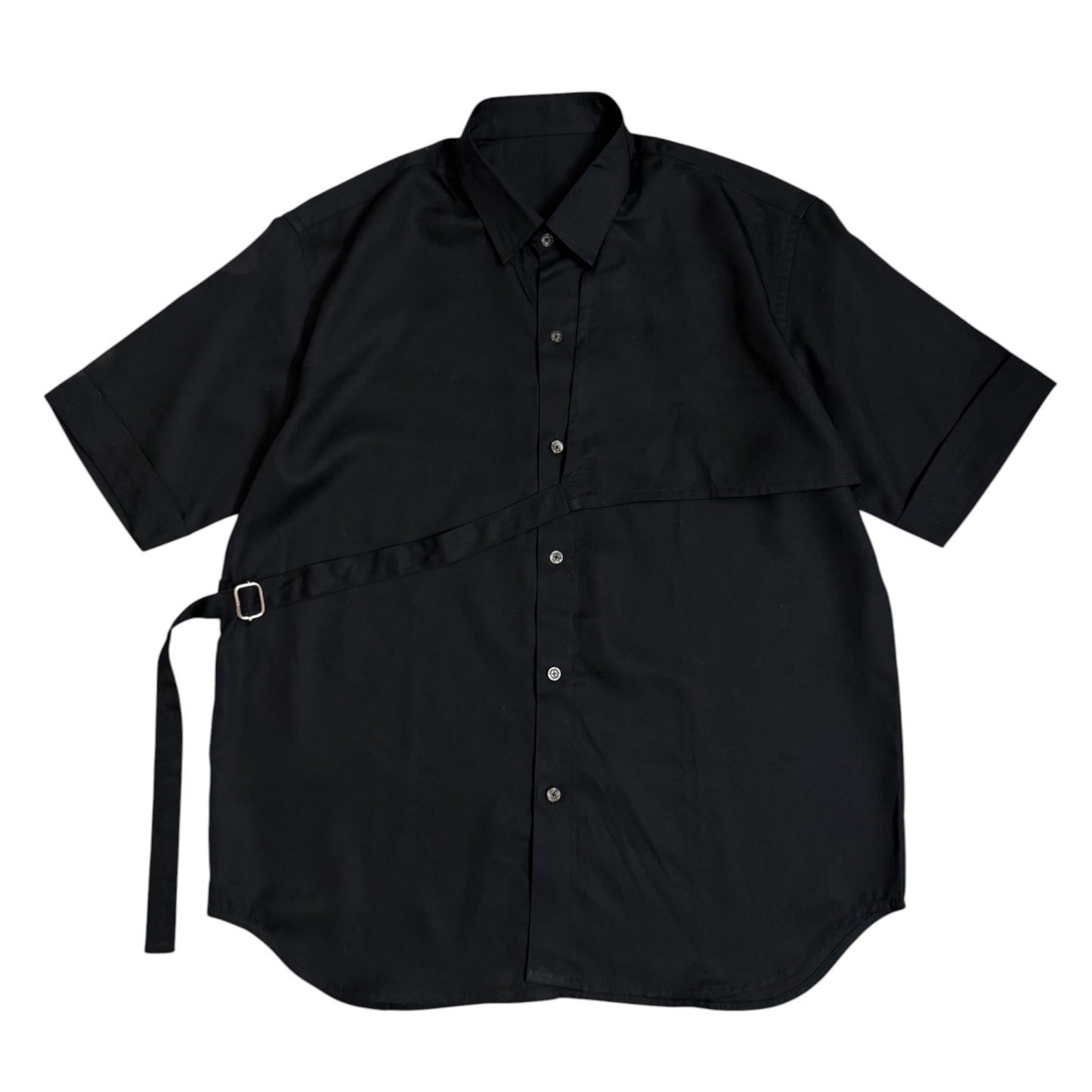 Black side Overlap 100% Cotton Shirt