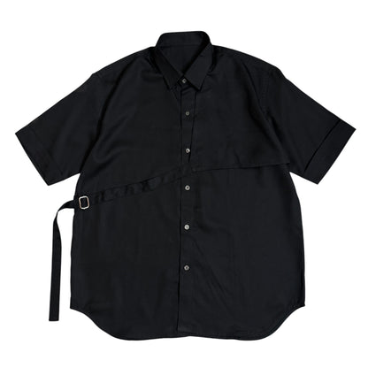 Black side Overlap 100% Cotton Shirt