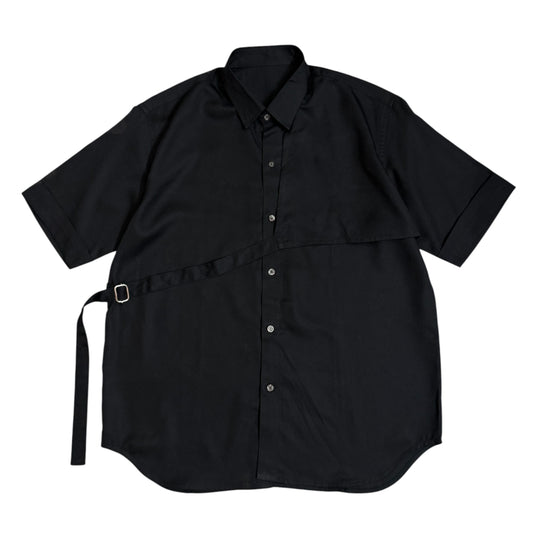 Black side Overlap 100% Cotton Shirt