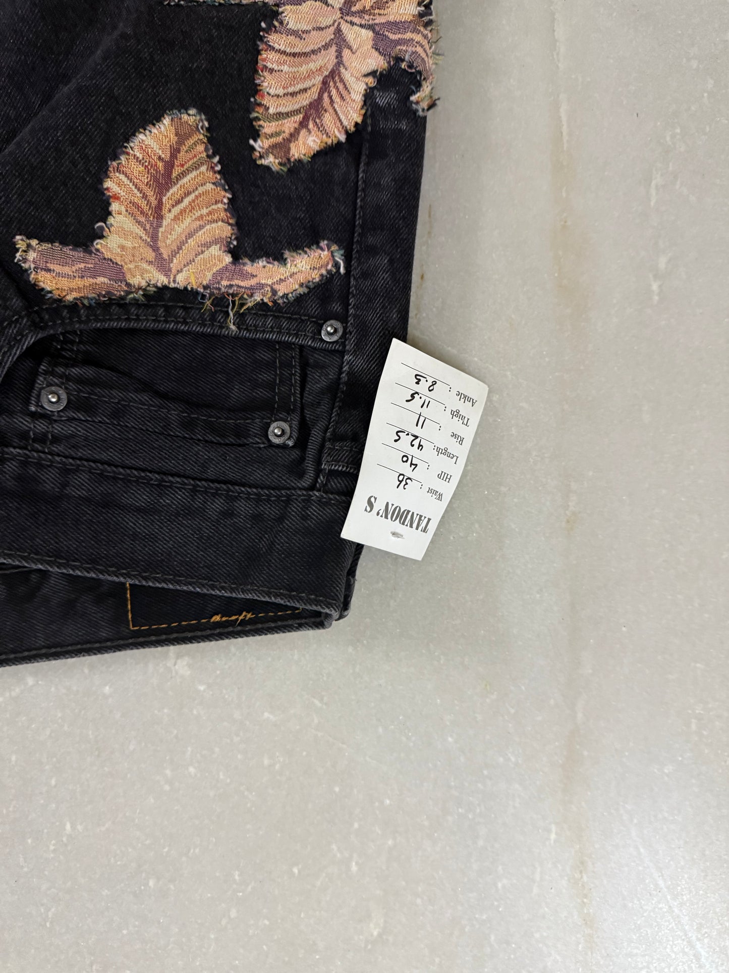Levis Strauss & Co. tapestry patch handmade Jeans