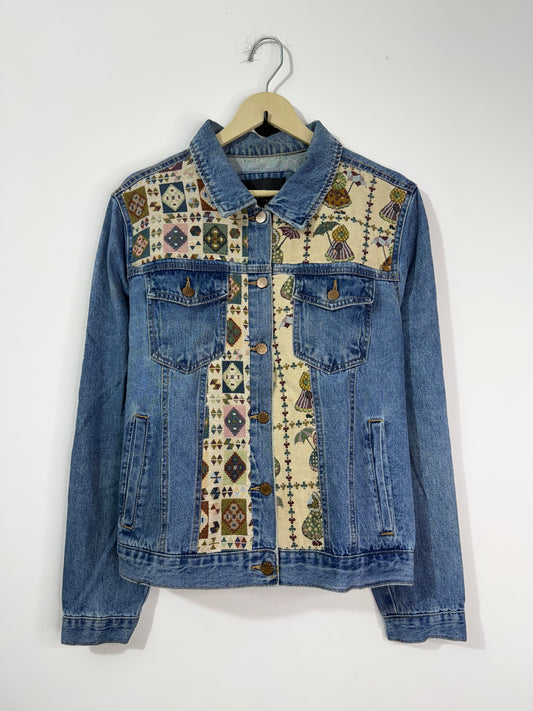 Customised tapestry patch Denim Jacket