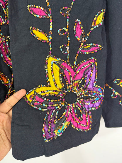CHOICES PETITE Embroidered Vintage Jacket
